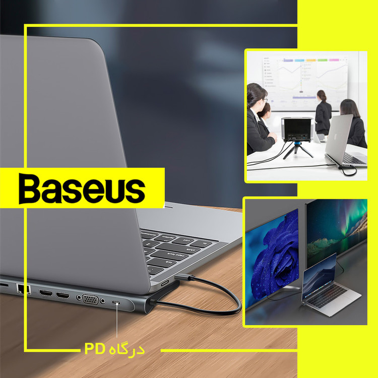 هاب11 پورت USB-C باسئوس مدل CATSX-G0G