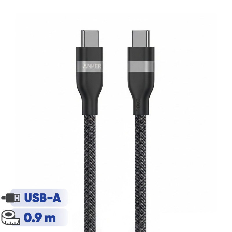 کابل تبدیل USB-C به USB-C انکر مدل A82E2 طول 1.8 متر با توان 240 وات