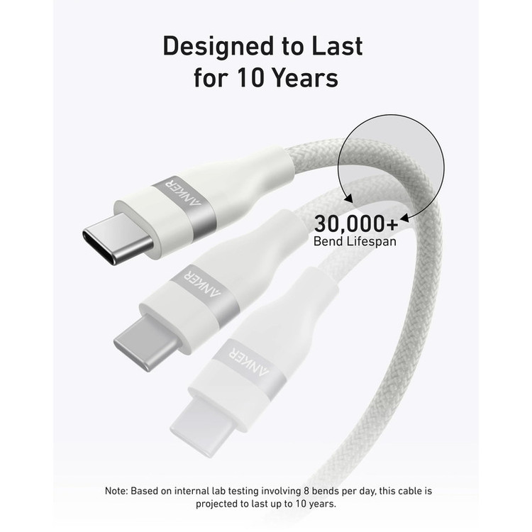 کابل تبدیل USB-C به USB-C انکر مدل A82E2 طول 1.8 متر با توان 240 وات