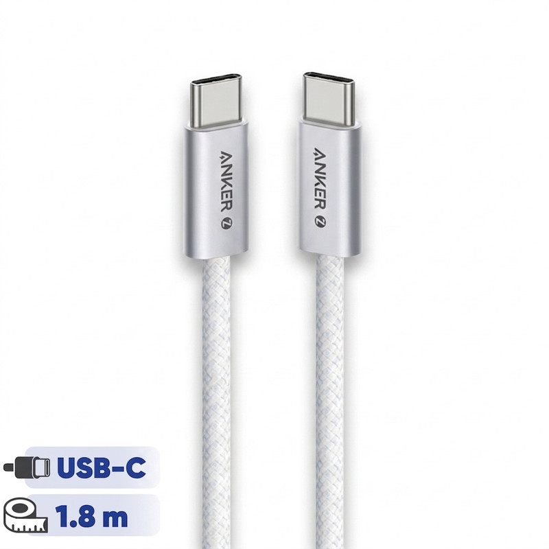 کابل تبدیل USB-C به USB-C انکر مدل  Zolo A8060h11 طول 1 متر با توان 240 وات
