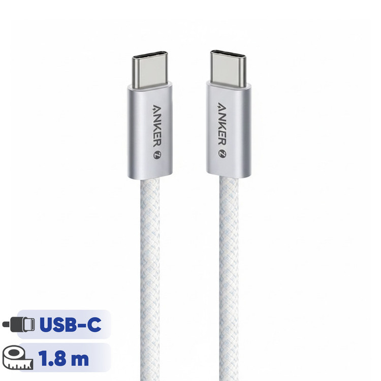 کابل تبدیل USB-C به USB-C انکر مدل Zolo A8060h11 طول 1 متر با توان 240 وات