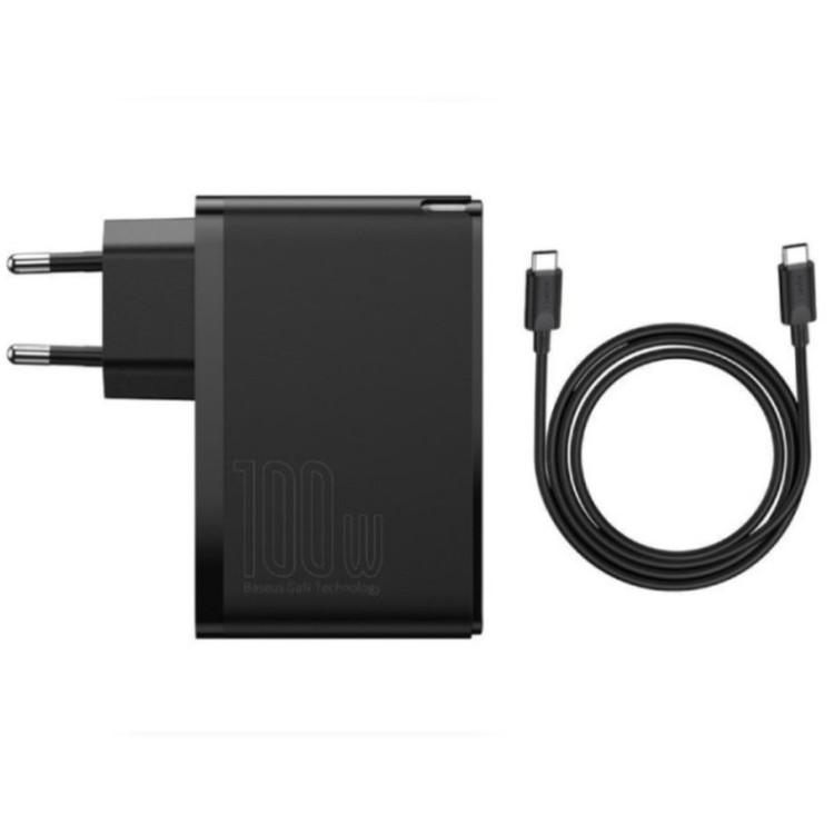 شارژر دیواری 100 وات 4 پورت بیسوس مدل GaN2 Pro به همراه کابل USB-C